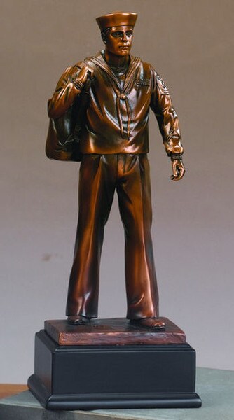 Navy Military Officer Sculpture Tribute Statue Figurine Sailor Man